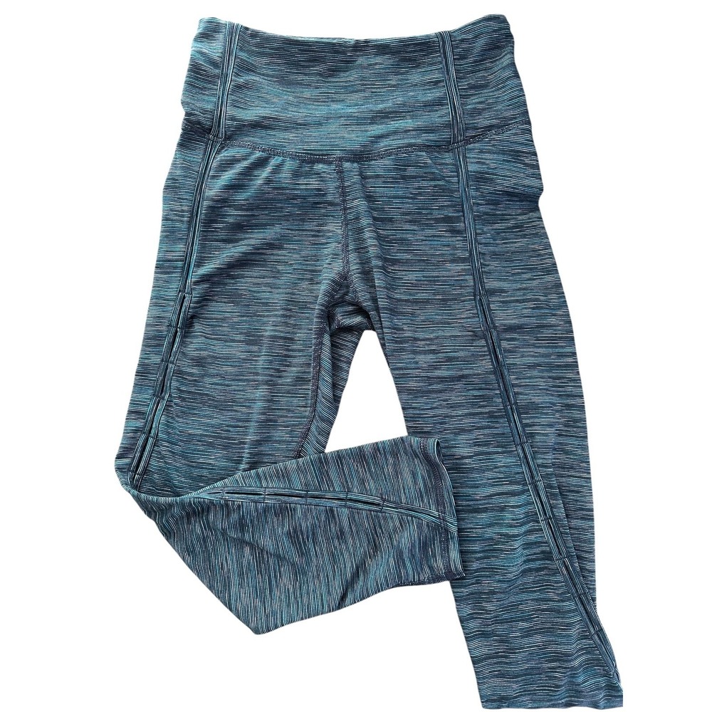 C9 by CHAMPION Dark Teal Heather Capri Leggings with Leg Cut-Outs Women's Small